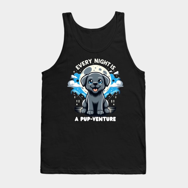 "Starry Pup Adventures - Every Night's a New Tale" Tank Top by WEARWORLD